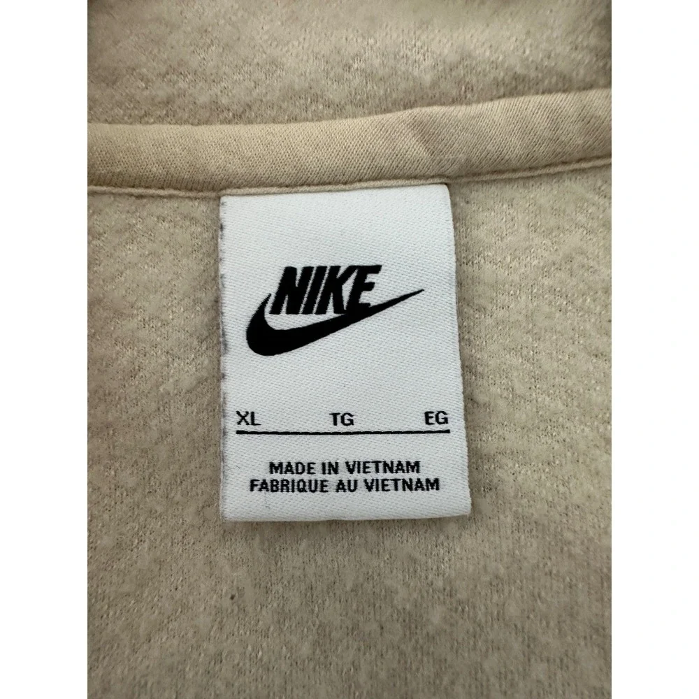 Nike Kids Girls Sherpa Fleece Full Zip Hoodie Sanddrift Beige FJ6019-126 XL